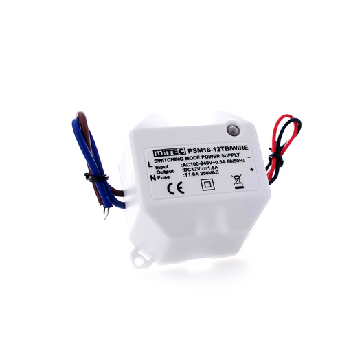 PSM18-12TB/WIRE DC12V 1.5A 18W SWITCHING MODE POWER SUPPLY^