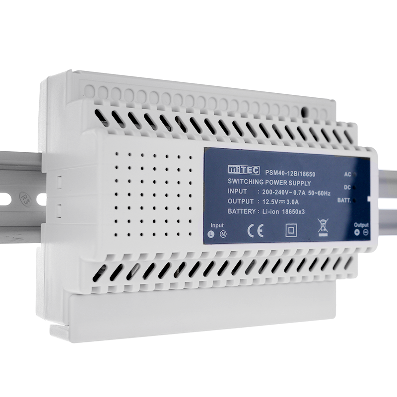 PSM40-12B/18650 DIN-RAIL POWER SUPPLY W/CHARGER