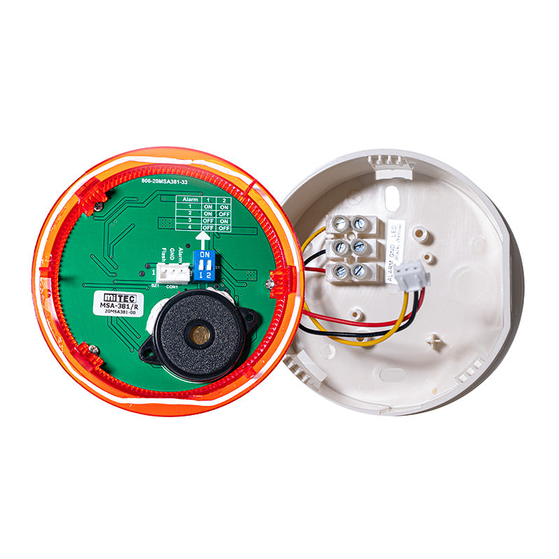 MSA-381/R PILOT LIGHT(LED) WITH FLASH LAMP & SIREN FUNCTION^