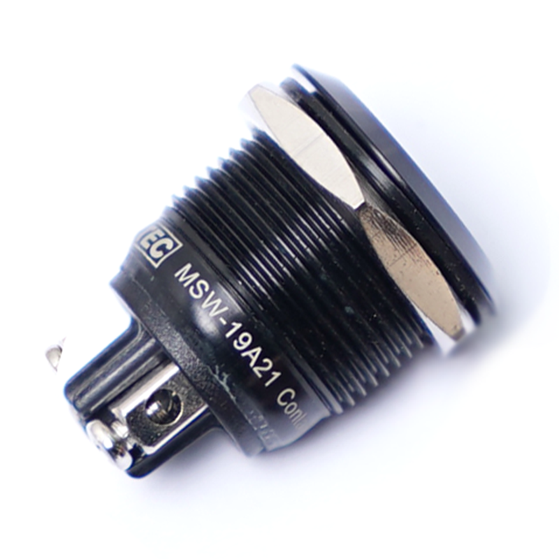 MSW-19A21/BLACK 19mm ALUMINIUM PUSH BUTTON