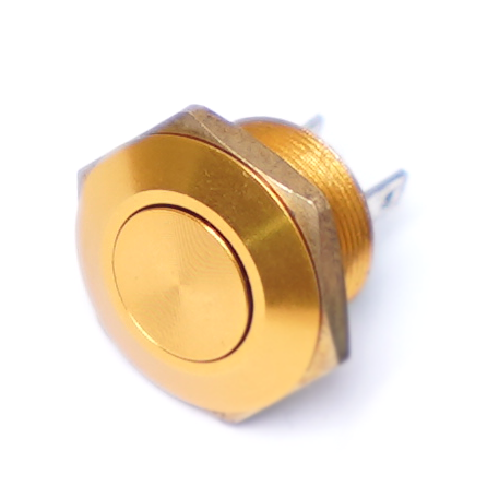 MSW-12A01/GOLD 12mm 平按鍵鋁外殼(金色)