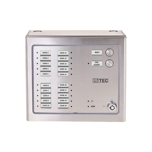 MEC-P20MS 20分區不銹鋼緊急警報監察控制面板