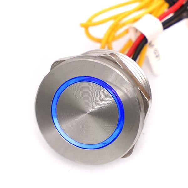 MSW-22S10/BL S. S. PIEZO BUTTON W/LED INDICATOR