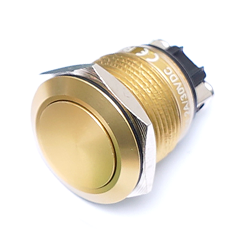 MSW-19A21/GOLD 19mm ALUMINIUM PUSH BUTTON