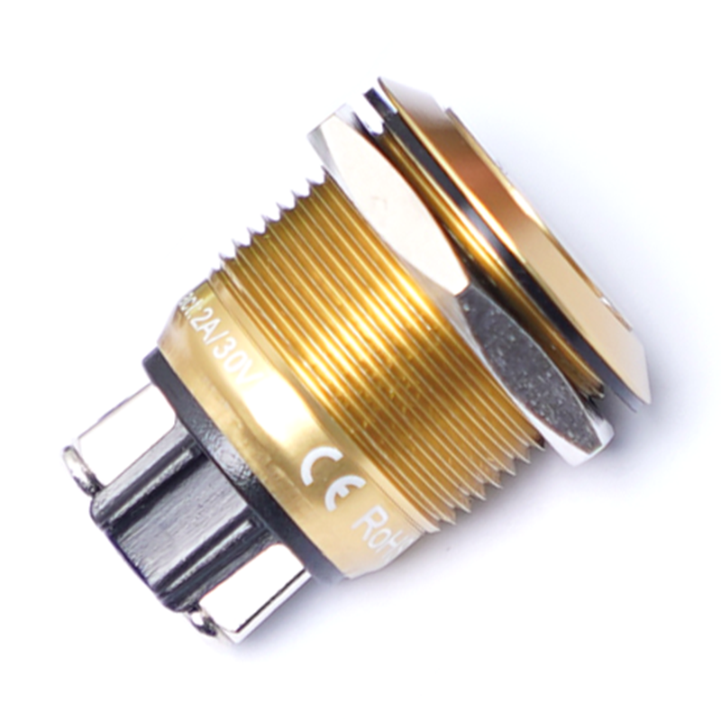 MSW-19A21/GOLD 19mm ALUMINIUM PUSH BUTTON